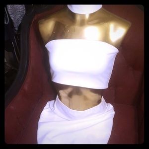 Small white 1 piece dress misguided dress